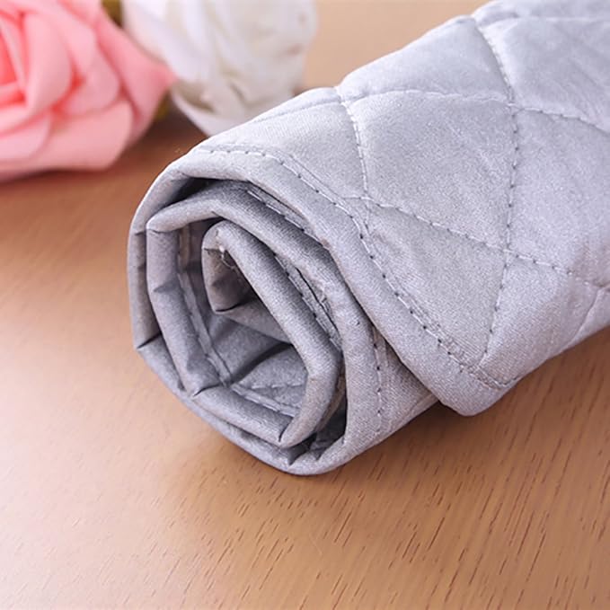 Folding Ironing Mat Blanket Portable Travel Thickened Ironing Pad Cover for Washer, Dryer, Table Top (18.9×33.5 inch)