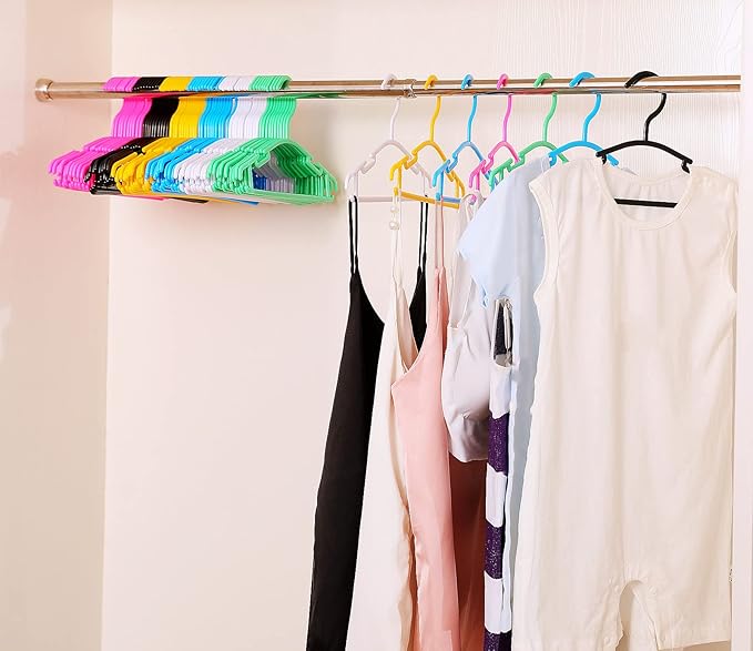100 Pack White Baby Clothes Hangers,Kids Plastic Hangers for Closet,Toddler,Infant,Child,Newborn's Coat Hangers Ideal for Laundry and Nursery's Everyday Standard Use