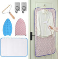 Portable Foldable Ironing Mat for Table Top Iron Pad for Countertop Thick Ironing Blanket Over The Door Steamer Pad Washer Dryer Heat Resistant Mat Travel Ironing Board,47.2"x23.6" with Accessories