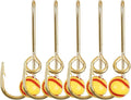 Fishing Hook Hat Pins & Clips - 12PCS Gold/Black Fish Hook Hat Tie Clips for Outdoor