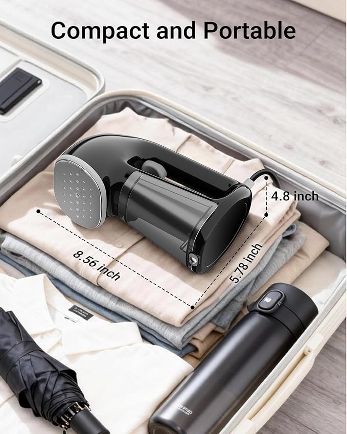 Bear Steamer for Clothes, 1500W Powerful Handheld Garment Steamer with 240ml Tank, 25s Fast Heat-Up Fabric Wrinkle Remover, Portable Travel Steam Iron for Home, Office & Travel (120V)