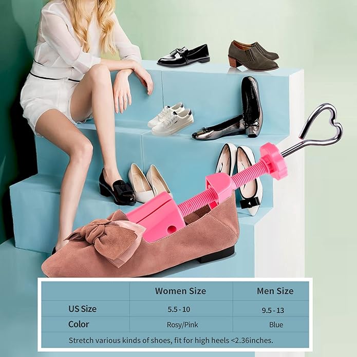Shoe Stretcher for Women Men Wide Feet 4-Way Adjustable Shoe Expander Widener