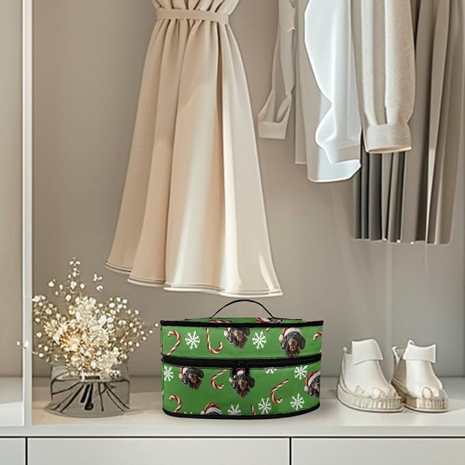 Christmas Iron Case Storage Universal for Most Iron Colorful Cute Steam Iron Storage Case with Smooth Zipper, Crutch Snow Dog