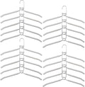 Clothes Hanger Space Saver: 4 Pack 5 in 1 Multiple Hangers for Clothes Non-Slip Foam Padded Heavy Duty Hanger Closet Organizer Storage | Set of 4 Multi Shirt Hanger