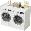 Washer Dryer Countertop, Laundry Room Organization and Storage, 27.6" x 54" Wood Laundry Countertop for Washer and Dryer, White