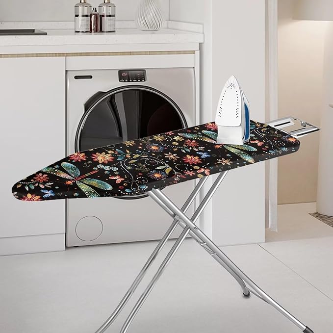 Dragonfly Ironing Board Cover Non Stick Scorch Ironing Board Cover and Pad Standard Size 15x54 Inch Scorch Resistant Pressing Cloth for Iron