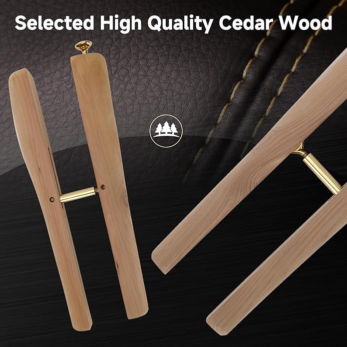Cedar Boot Tree Shaft Shaper, 14 Inch Wooden Inserts for Men & Women’s Boots, Tall Boot Inserts Shape Holders