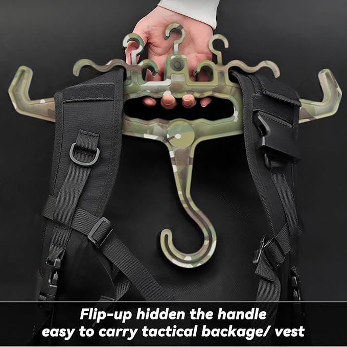 Upgrade Super Heavy Duty Hangers for Tactical Gear, Portable Tactical Gear Police Gear Backpack Organizer for CS Tactical Training Outdoor