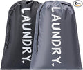 2 Pack 28" x 40"Travel Laundry Bag, Machine Washable Dirty Clothes Organizer with Drawstring,Large Enough to Hold 4 Loads of Laundry, Easy Fit a Laundry Hamper or Basket Travel Essentials