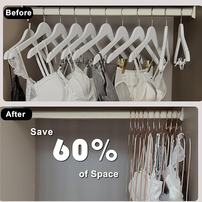 Body Shape Swimsuit Bikini Hanger Wire Display Hangers for Lingerie Bathing Suits Swimwear Clothes Coat (20, Rosy Gold)