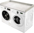 Washer Dryer Countertop with Non-Slip Pad, Wood Washer and Dryer Countertop with Edge Rails for Laundry Room Organization and Storage, 54" L x 27.5" W(Light Grey Marble)