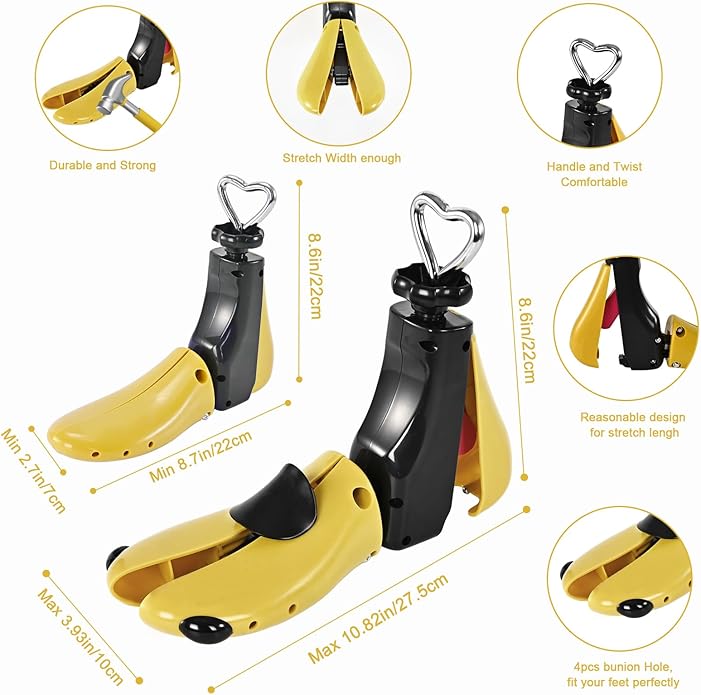 JJDPARTS Shoe Stretcher Women Men, Boot Stretcher Women, Adjustable Unisex Shoe Boot Stretcher Wide Feet