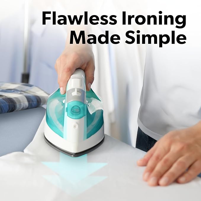 Home Intuition Extra Thick Ironing Board Cover and Pad Iron Scorch Resistant with Hook and Loop Secure Fastener and Elastic Edge,15x54, Standard Size Coated Thick Padding, Light Blue