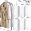 BALEINE 48'' Clear Garment Bags, 10.5'' Wide PEVA Suit Bag for Closet Clothes Dresses Suit Coats Storage (Clear, 9PK)