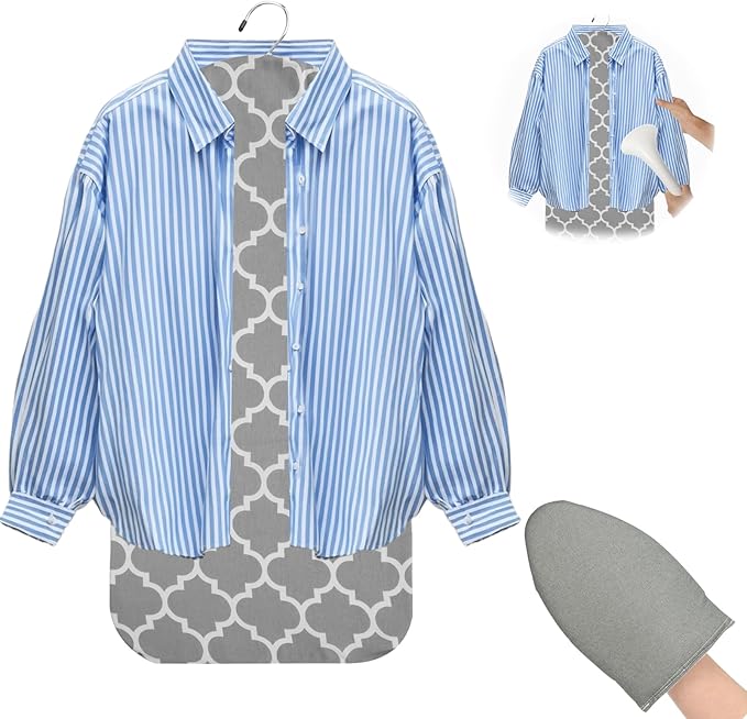 Floral Steamer Board for Clothes with Ironing Glove,34.7"×17.1" Steamer Hanging Ironing Board for Steaming Clothes,Steamer Pad,Hanging Steam Iron Pad,Clothes Steamer Board Stand for Steaming Clothes
