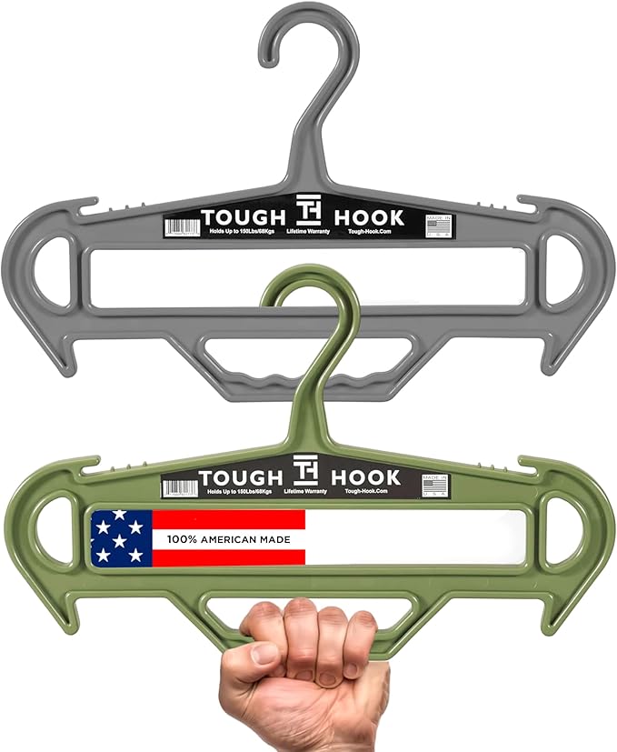 Tough Hanger XL | Set of 2 | Grey and Foliage | USA Made