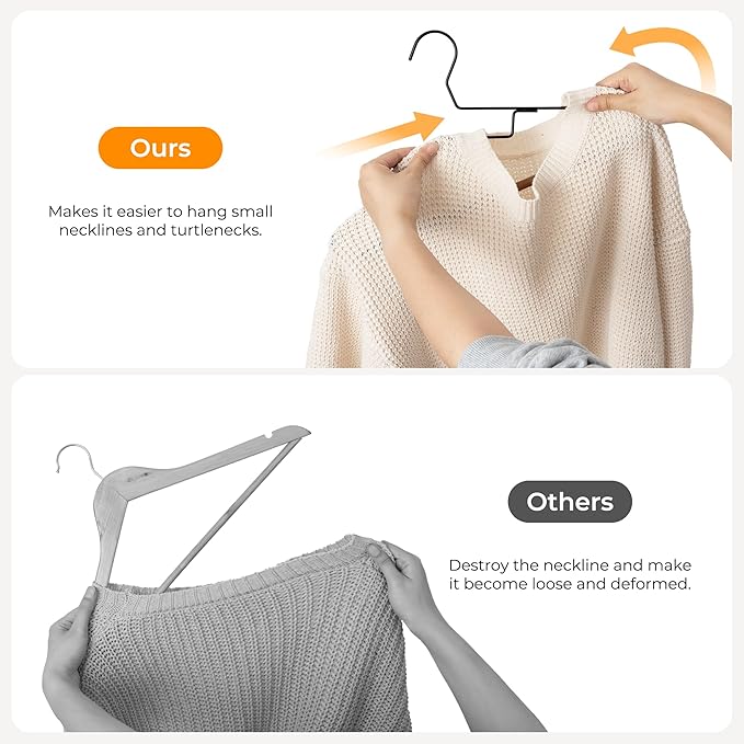 StorageWorks Wire Hangers with Wooden Bar, Heavy Duty Metal Hanger for Pants, Coats, Shirts, Jackets and Suits, 20 Pack