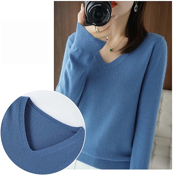 Merino Wool Cashmere Sweaters for Women 2025 Oversized Soft Sweater Long Sleeves Casual Loose Pullover Knitted Tops