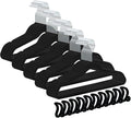 50+10 Pack Non-Slip Velvet Hangers Suit Clothes Hanger Space Saving Hangers 15~20LBS Heavy Duty 17.5"