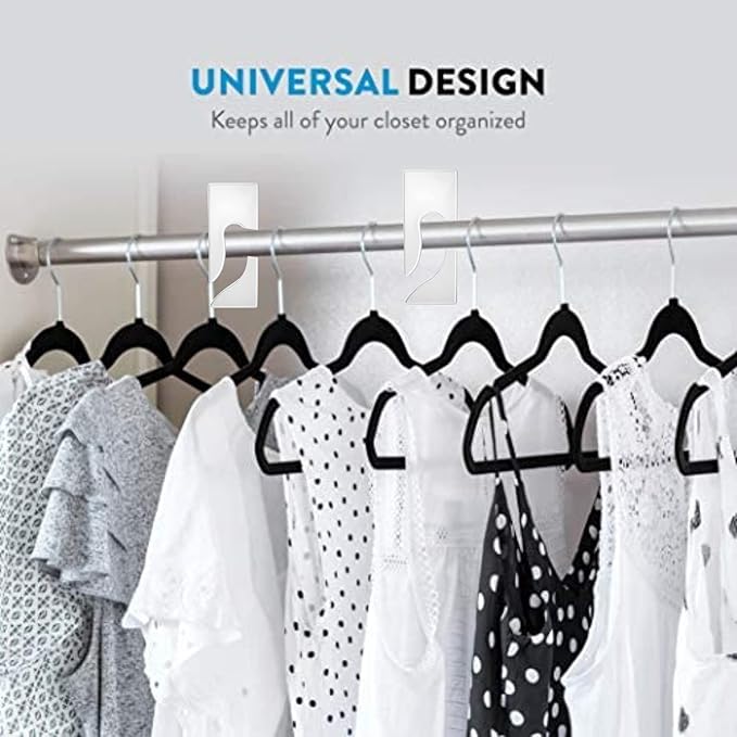 Discount Sizing- Blank King Rectangle Clothing Rack Hanger Dividers 100 Pack | Great for Clothing Organization, Sizing Dividers, Garment Rack Tags (White)