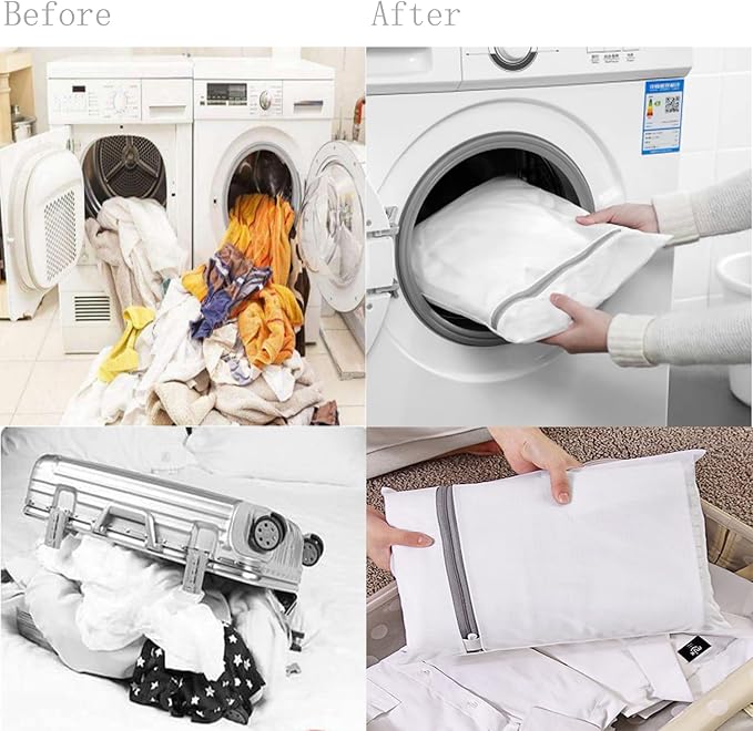 Mesh Laundry Bags - 7pcs Premium Zippered Fine Mesh Laundry Bags Set, Laundry Washing Machine Bag, Lingerie Bags for Washing Delicates Suitable for Laundry,Travel