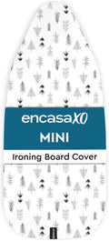 Encasa XO Ironing Board Cover and Pad 28"x12" - Thick 3mm Felt Padding, Drawstring Tightening & Lock, Easy Fit, Scorch & Stain Resistant, Fits Mini Ironing Board - Black Arrow