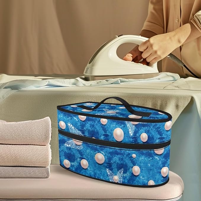 Tie Dye Pearl Iron Storage Bag Fits Traveling Outing Foldable Fit Iron Case Storage Universal for Most Iron Reusable Steam Iron Storage Case