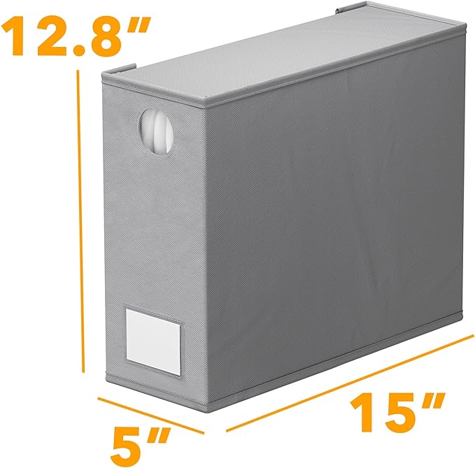 SpaceAid 10 Pack Bed Sheet Organizers and Storage, Foldable Sheet Organizer for Linen Closet, Sheets Set Folder Keeper with Window XL (Queen & King Size) Organizing Bedding Container, Gray