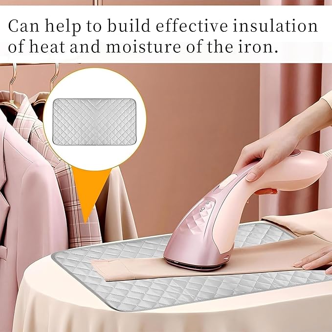 Zerodis Ironing Mat, Magnetic Mat Laundry Pad, Portable Foldable Anti‑Slip Ironing Blanket for Washer,Dryer,Table Top,Countertop