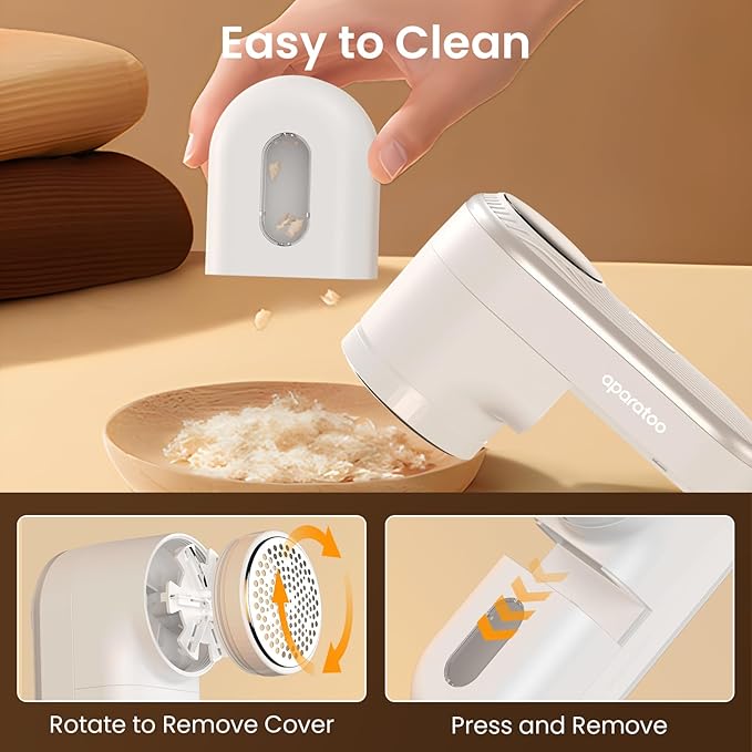 Lint Remover for Clothes, 5W Electric Lint Shaver with 3 Speeds, Fabric Shaver Rechargeable with 2 Shaving Heads, Sweater Shaver Brush Fuzz Debobbler for Clothes Blanket Carpet Bobbles Sofa