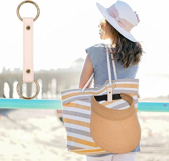 2 Pack Sun Hat and Baseball Cap Rack, Multifunctional Hat Rack, Vacation Traveling Essentials Accessor(B003-Beige)