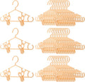 Hsei 5/10/40 Pack Baby Hangers with 10/20/80 Clips, Plastic Kids Pants Hangers for Nursery Closet Top and Bottom Clothes Hanger Set for Newborn Infant Toddler(120 Packs Total,Orange,10.6 Inch)