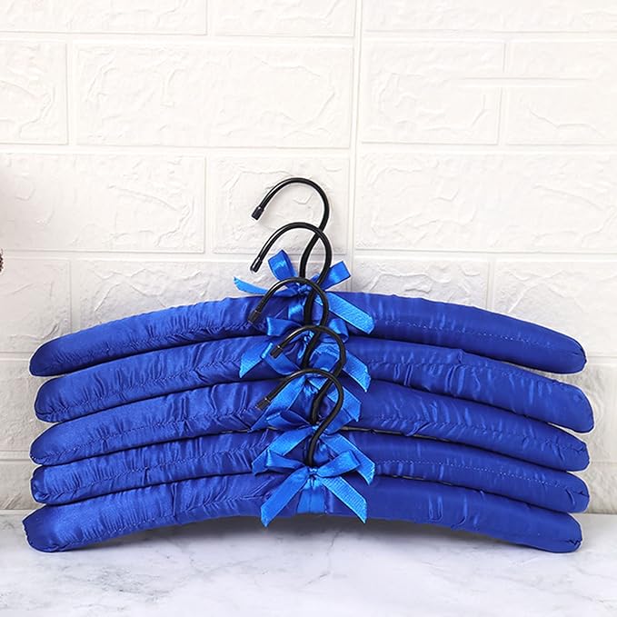 Padded Hangers for Clothes Satin Hangers Clothes Hangers Padded Hanger for Women Sweaters (Solid Color-5pcs)