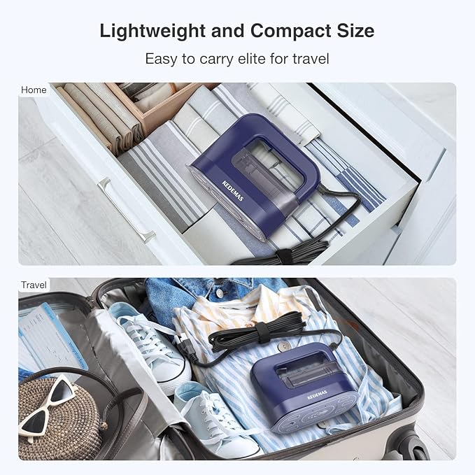 Steamer Iron for Clothes,Portable Travel Mini Iron,1300W Powerful Garment Steamers,Horizontal, Vertical and Dry Ironing 4 in 1, 40s Fast Heat-up(Dark Blue)