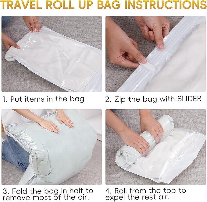 Large Vacuum Storage Bags with Electric Pump – 10 Pack（56×80 cm / 22×31.5 in) Space Saver Bags for Bedding, Comforters, Blankets, Clothes, Pillows, Jackets, Coats – Home Organization