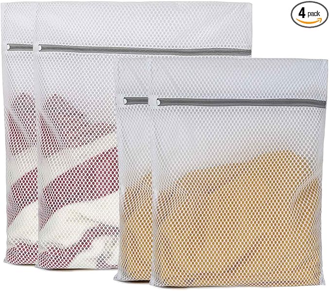Mesh Laundry Bags for Delicates(2XL+2L), Laundry Bags Mesh Wash Bags, 125gsm Lingerie Bags