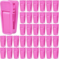 40 Pcs Plastic Baby Hanger Clips Slim-line Finger Clips Set for Clothes Hanger Velvet Hanger (Pink)