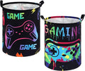 Zhehao 2 Pcs Gamer Laundry Basket Boys Kids Laundry Hamper Gamer Room Decor Gaming Storage Basket Hamper Clothes Organizer Nursery Toy Storage Bin for Easter Gifts Bedroom Bathroom Decoration(Fresh)