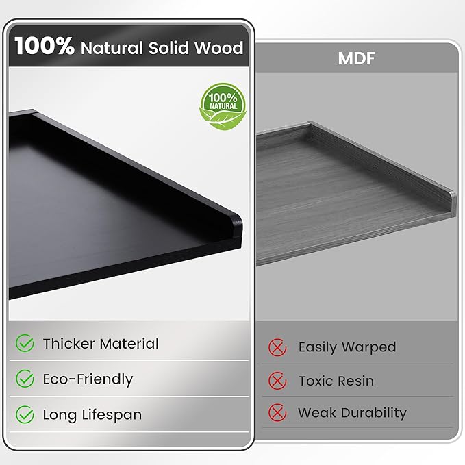 Washer Dryer Countertop, 100% Natural Wood, Laundry Countertop Over Washer and Dryer, Laundry Machine Topper for Front Loaders, Fits All Major Brands, Anti Vibration Pads, 54” x 27.5" Natural