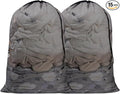 2 Pack 23x34 Inch Mesh Laundry Bags with Drawstring Closure | Large Mesh Wash Bag for Storage,Dorm,Travel,Family Use (Black)