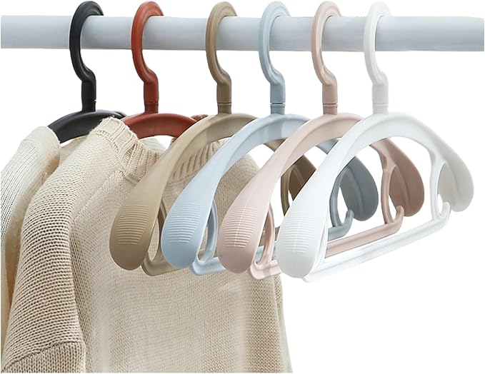 10 Pack Heavy Duty Coat Hangers 25lb Load Capacity Swivel Suit Clothes Hanger Wide Shoulder Jacket Hangers Thick Large Non Slip Hanger (Kahki)