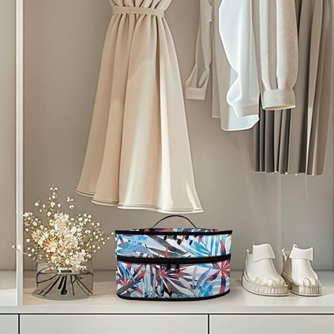 Tropical Flowers Iron Case Storage Universal for Most Iron Lightweight Colorful Steam Iron Storage Bag with Zipper Handle