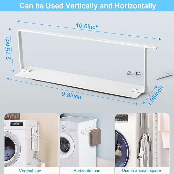 Hanger Organizer Magnetic Hanger Holder for Washing Machine Laundry Room Organization, Coat Hangers 40 Pack Clothes Hangers