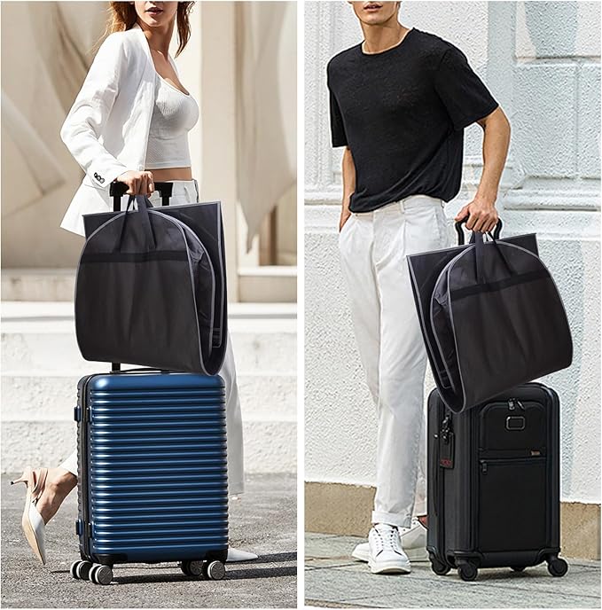 3 Pack 43" Garment Bag Suit Bag Garment Bags for Travel Duffle Bags for Hanging Clothes Storage Bag Carry on Garment Bag, Ideal for Wardrobes, Blazers, Dresses, Coats