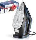 Steam Iron for Clothes 12s Fast Heat-up, 1500W Iron with 13.21oz Water Tank, 3-Way Auto shutoff, Burst Steam, Spray Mist, Anti-Drip, Self-Cleaning, Vertical Ironing for Home