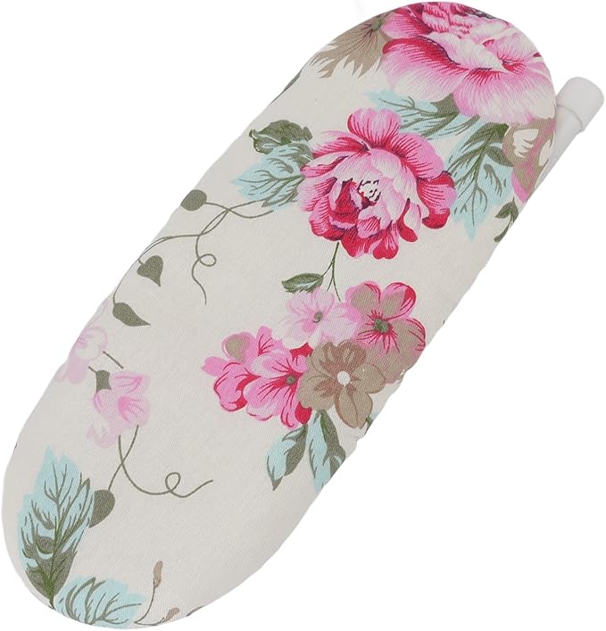 Ironing Board, Heat Resistant Mini Iron Board Foldable Tabletop Ironing Board Portable Iron Board Clothes Ironing Accessories for Home Dorm (Peony Flower)