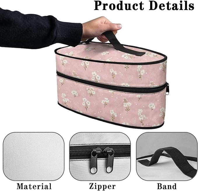 Cute Floral Travel Iron Storage Box Stylish Portable Protective Carrying Bags Full Size Irons Tote Bag Reusable Steamer Storage Bag Home Decoration