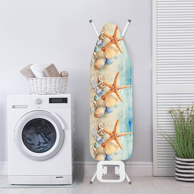 Starfish Beach Fabric Ironing Board Covers Non Stick Scorch Scratches-Proof Iron Board Replacement Cover with Fasteners Elastic Edge Thanksgiving Decor