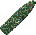 Iron Board Cover with Elastic Edge Christmas String Lights Print Resist Scorching Ironing Board Cover and Pad Thick Soft Cover 54x15 inches