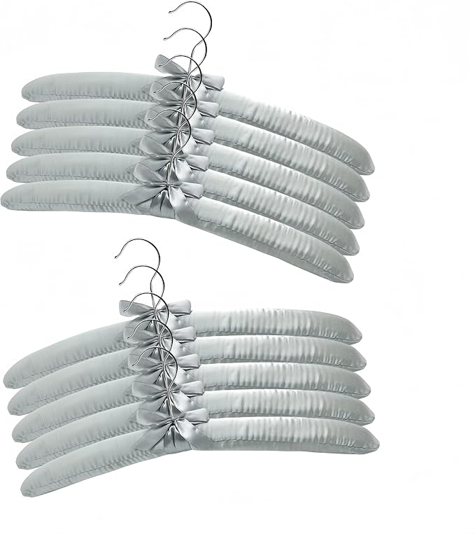 Padded Hangers for Women Clothing Satin Hangers Non Slip Padded Hanger for Sweaters Padded Clothes Hanger